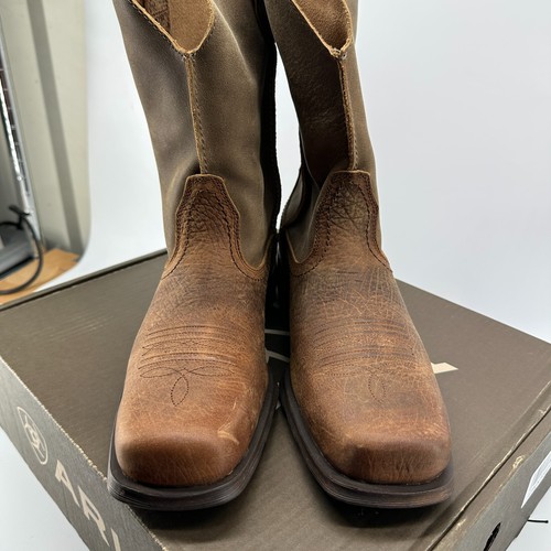 Ariat Rambler Botas Western Marrón Bomber Para Hombre Talla 10 Puntera Cuadrada Cuero - Imagen 3 de 10
