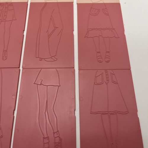 Vintage 1978 Tomy 2508 Fashion Plates Drawing Design Set Kit with 15 Plates - 第 9/17 張圖片