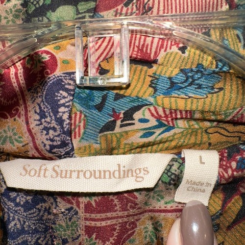 Soft Surroundings Cardigan Duster Patchwork Multicolor Bohemian Size L - Picture 3 of 7
