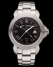 L&F Mechanik EGO Herrenuhr GMT – Mechanical Watch – Date – Glass Caseback NEW