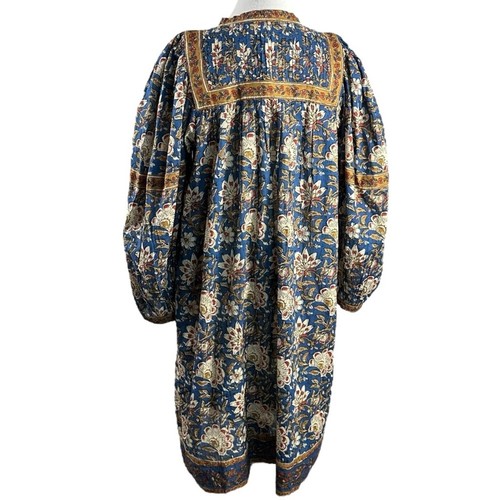 Lola Australia Bohemian 70s Indian Cotton Block Print Tunic Dress Medium Large - 第 5/9 張圖片