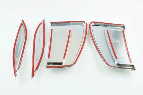 SET FRONT CHROME WHEEL ARCH TRIM-CHROME HOOD GARNISH FOR TOYOTA HILUX REVO2015 - Picture 2 of 5
