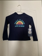 NWT LIFE IS GOOD UPF 50 Long sleeve Sun Shirt Rash guard KIDS Small        B25-5