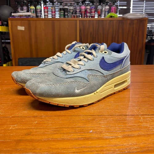 Nike Air Max 1 Zapatos Para Hombres Talla 8 Azul Denim Sucio Tenis DV3050 300 Gamuza - Imagen 1 de 11