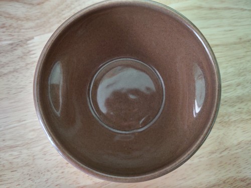 Iroquois Casual China By Russel Wright 2 Bowls & Indented Cup Nutmeg Brown 1955 - Picture 3 of 8