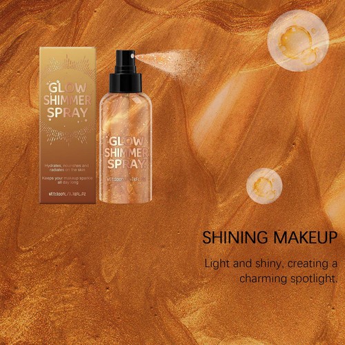 Body Glitter Spray 100ml Spray Hair Glitter For Girl Moisturizing Body Shimmer - Picture 5 of 12