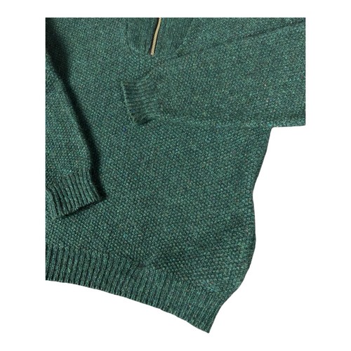 Vintage Orvis Flecked Wool 1/4 Zip Sweater Pullover Men’s M Green Pockets USA - Picture 5 of 10