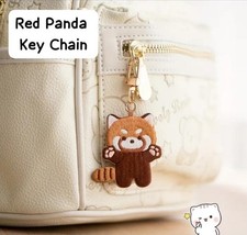 KAUFEN SIE 2 erhalten Sie 1 GRATIS doppelseitig bestickter roter Panda Schlüsselanhänger Paar Taschenanhänger