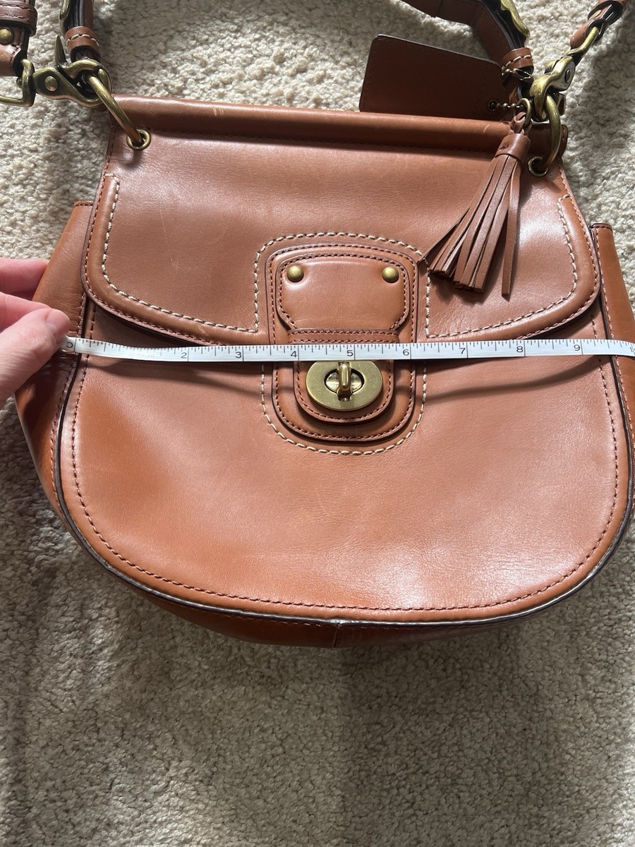 2012 Coach Willis Legacy Crossbody 19132 Cognac Leather, 70th