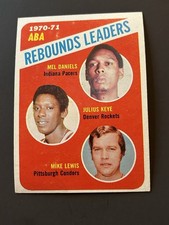1971-72 Topps Basketball #150 ABA Rebounding Leaders EX+ HOF Mel Daniels