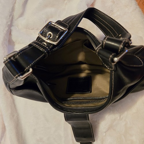 Coach Vintage Hamptons Leather Buckle Shoulder Bag - Black -7548 Exc. Condition - Picture 7 of 10