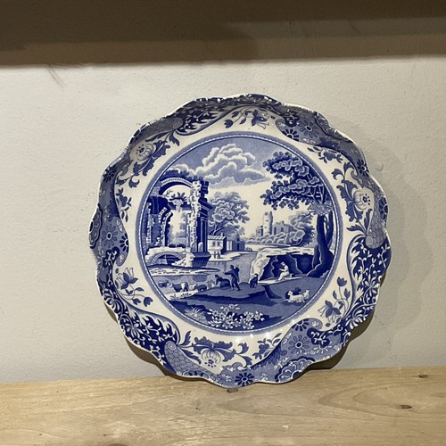 Spode BLUE ITALIAN Round Fluted Dish - Picture 1 of 2