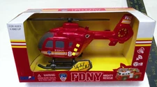 FDNY Helicopter Fire Department Toy - Plastic by Daron #RT8735 - NEW OLD STOCK