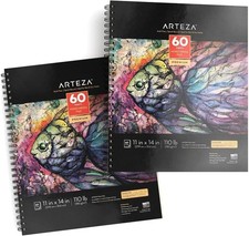 2-Pack 11x14 Inches 60 Sheets Mixed Media Sketchbook 110 lb Acid-Free