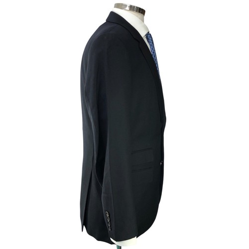 Hugo Boss Herren Gr. 40R The Sweet3 Sport Mantel Blazer Jacke Midnight Blue Wolle - Bild 11 von 23