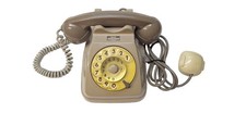 Telefono SIP Siemens AUSO S62 Ed. IV a disco vintage tortora + spina SIP