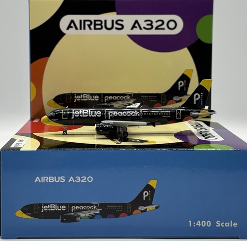 JetBlue A320-232 N706JB " Peacock " Phoenix 4573 Scale 1:400 Diecast Models - Picture 6 of 20
