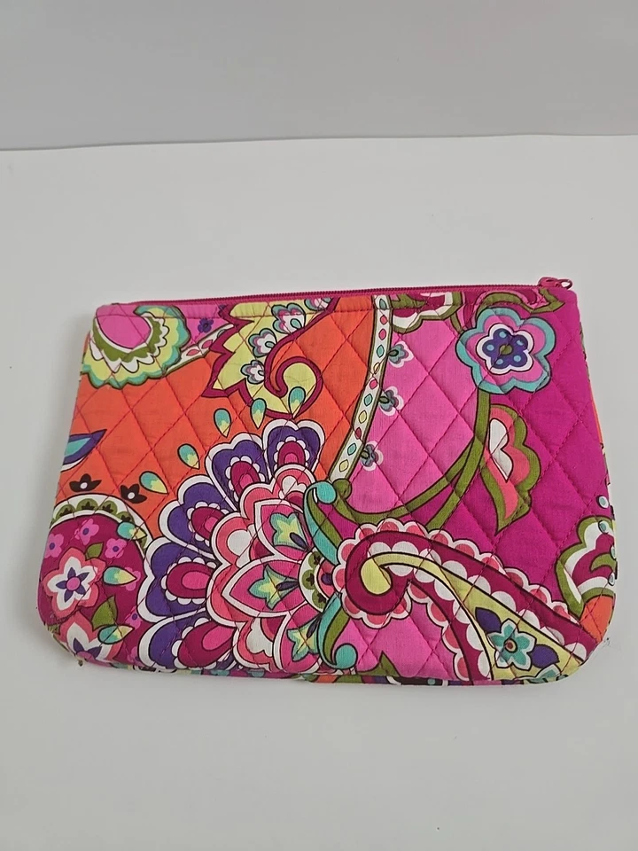 Vera Bradley Petite Case Organizer – Paisley Print – Small Zip Pouch Travel Bag - Image 2 of 4