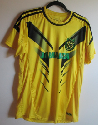 Authentic Brand LMS Sports Size XL Jamaica #10 Shirt Short Sleeve Yellow Soccer