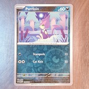 Pocket Scout - 2023 Pokemon S&V Paradox Rift Reverse HOLO Purrloin Card 114/182