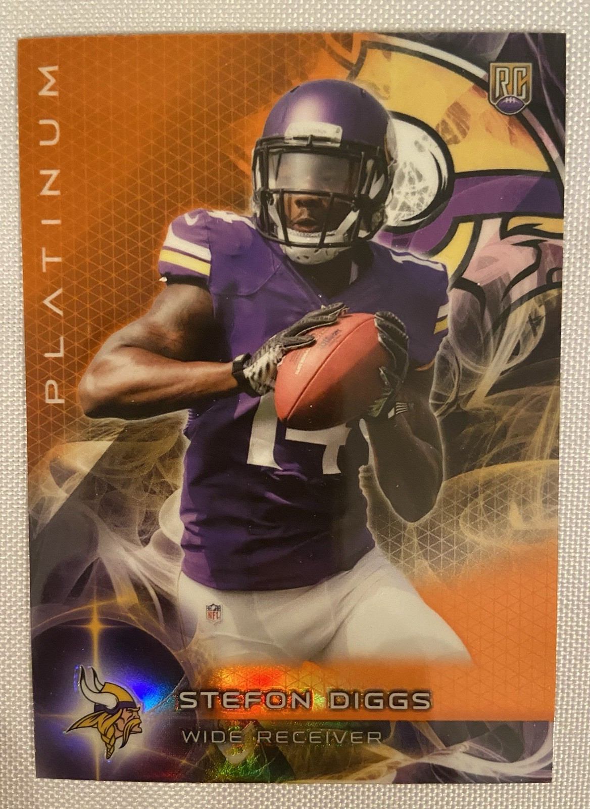 2015 Topps Platinum - Rookies Stefon Diggs #141 Orange Refractor (RC)