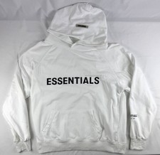 Fear of God Essentials Pullover Hoodie White Applique Logo Basically Small