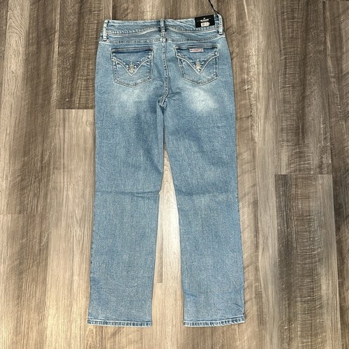 Pantalones de mezclilla Hudson de tiro medio rectos azules helados - 8 - Imagen 2 de 7