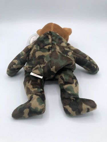 Ty Beanie Babies HERO Bear 2003 PE Pellets VTG Y2K Baby Stuffed Animal Toy USA - Imagen 10 de 16