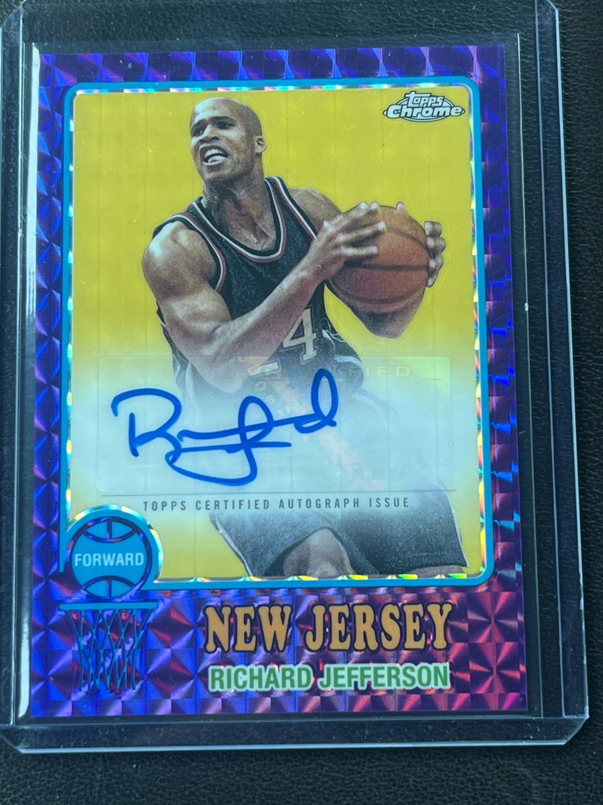 2024-25 Topps Chrome Basketball Richard Jefferson 1973 Purple Auto