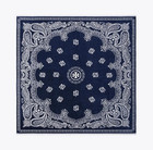 NEW Tory Burch Bandana Towel Square Navy Blue Cotton Beach