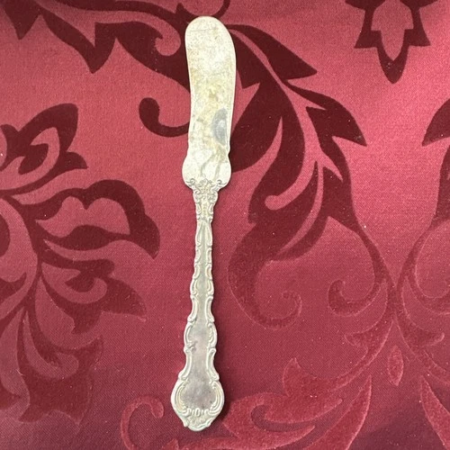 Wallace Sterling Silver (.925) Butter Knife Ornate Handle 1900-1940 Antique US