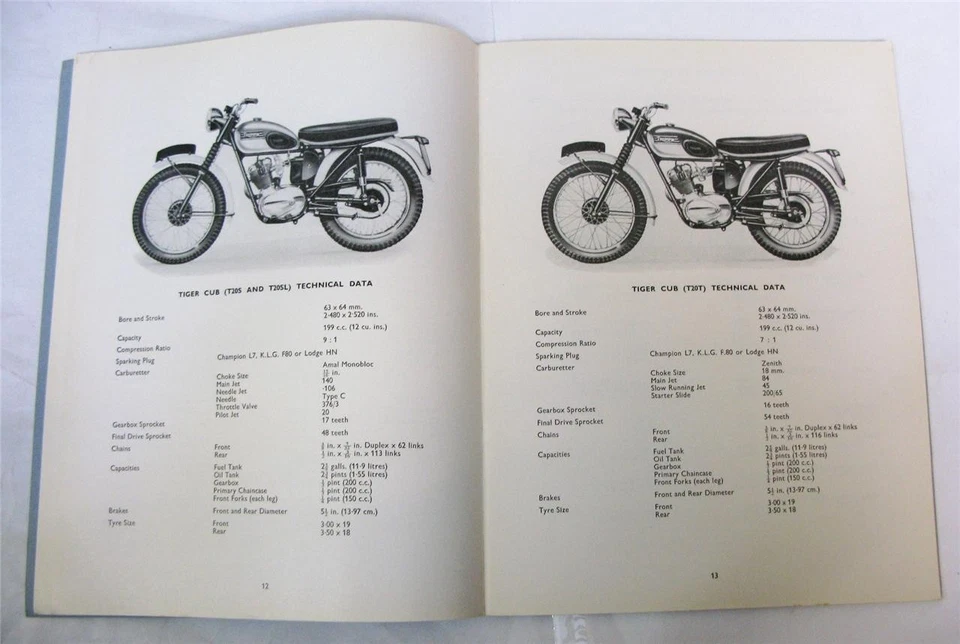 TRIUMPH Tiger Cub A Range Illustrated Motorcycle Parts List 1961 #No.7 - Image 4 of 4