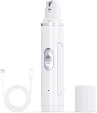 Dog Nail Grinder Quiet - Professional 2-Speed Electric Pet Nail Trimmer with  