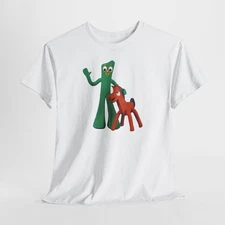 Vintage Cartoon Gumby and Pokey T-Shirt | Retro Claymation Characters
