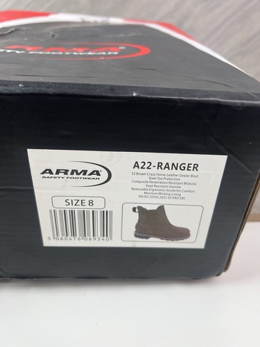 Arma braune Slipper Arbeitsstiefel A22-Ranger Gr. UK 8 - Bild 11 von 11