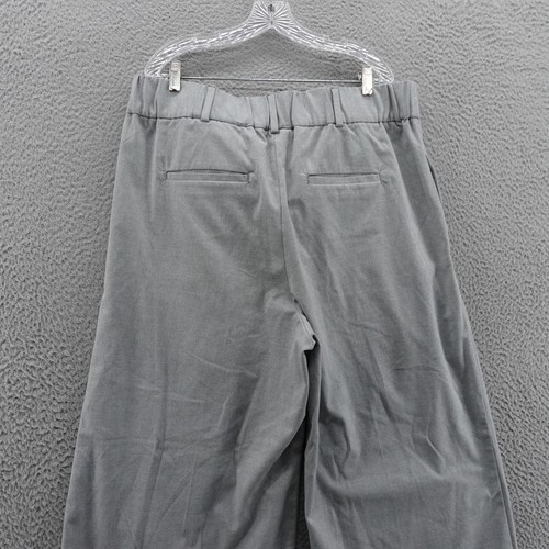 Pantalones plisados de pierna ancha Banana Republic talla 16 gris jaspeado para mujer cintura alta - Imagen 4 de 15