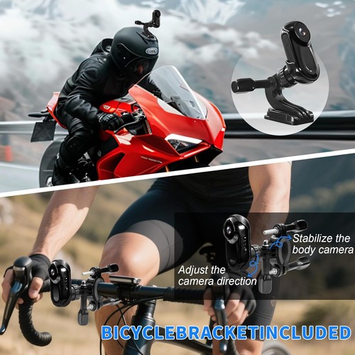Action Cam, Fotocamera Sportiva Portatile a 360° HD 1080P Mini BodyCam con Audio - Foto 2 di 8