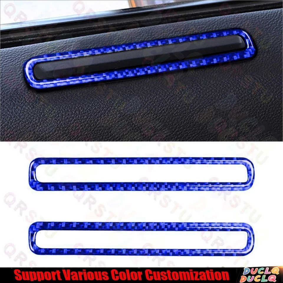 19 peças interior de fibra de carbono azul conjunto completo acabamento de capa para Dodge Charger 2011-2014 - Imagem 2 de 4