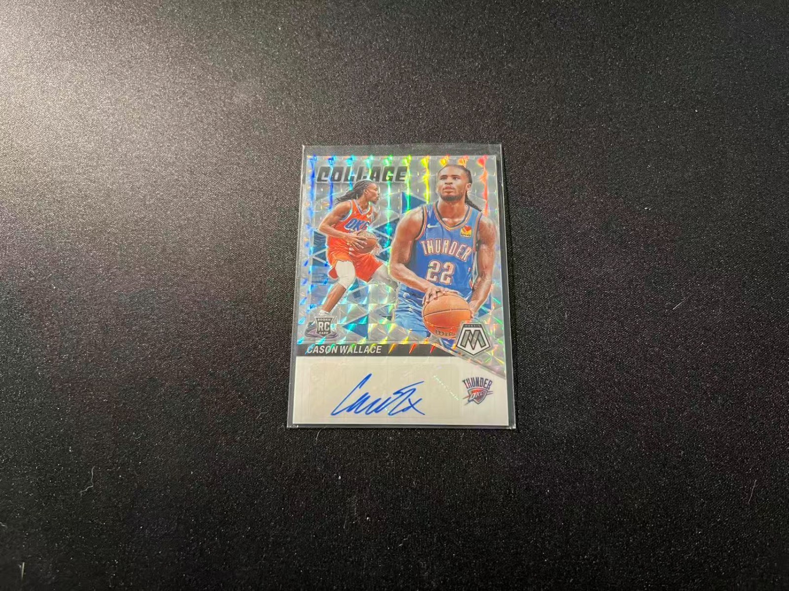 2023-24 Panini Mosaic Basketball Collage Autographs #34 Cason Wallace RC