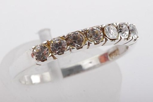 Kristall Ring 925 er Sterling Silber Größe 56 Top! * - Bild 6 von 8