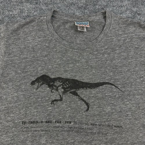 Junk Food Tyrannosaurus Rex T Shirt Men's Large Gray L Dinosaur