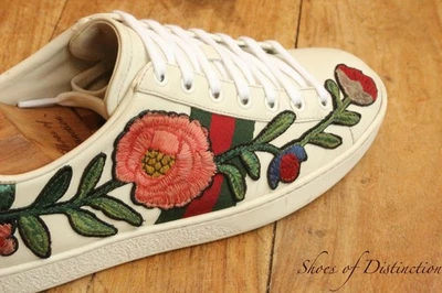 Chaussures en cuir Gucci Ace Floral Snake baskets baskets femmes UK 6,5 US 9,5 - Photo 1/4