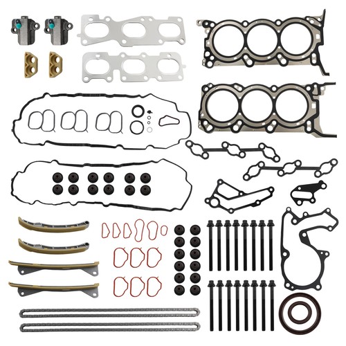 Juego de pernos de junta de culata Kit de cadena de distribución para Kia Sedona Sorento Cadenza 3,3 L 3,5 L - Imagen 2 de 10