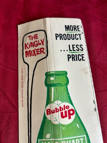 1950s Coca-Cola Bubble Up SIXTEEN INCH LONG Pack Of Matches NOS #1 - Bild 7 von 12