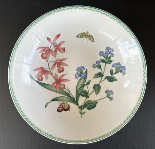 Mikasa Garden Gallery HK 113 Soup Bowls 8 1/4" Set Of 6 Flowers & Butterflies - Picture 4 of 13