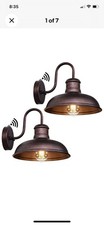 2-Pack Dusk to Dawn Outdoor Wall SconcesExterior Farmhouse Gooseneck Barn Light