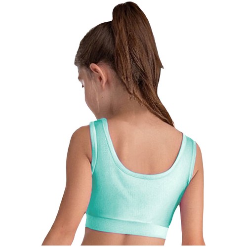 Reggiseno da competizione per bambini ragazze gilet performance crop top abbigliamento da ballo senza maniche yoga - Foto 24 di 33
