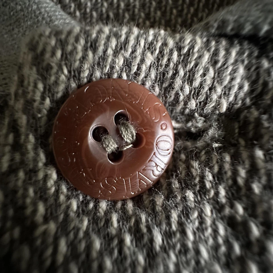 Vintage Orvis Sweatshirt Mens M Collar Elbow Patches Fleece Lined Rugby Grandpa - Image 4 of 4