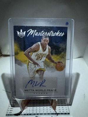 2023-24 METTA WORLD PEACE /99 AUTO PANINI COURT KINGS MASTERSTROKES AUTOGRAPHS