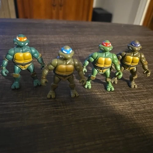 TMNT Vintage Mini Action Figure Lot of 4 Set 2002 Playmates Mirage